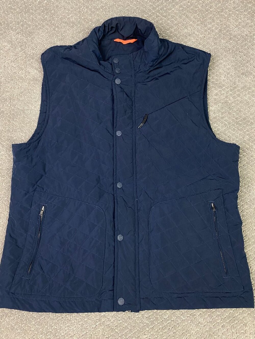 Bluffworks Quilted Vest Mens Medium Large Blue Horizon Travel Outdoor NWOT